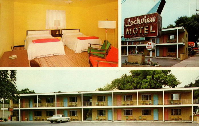Lockview Motel & Cottages - Old Postcard (newer photo)